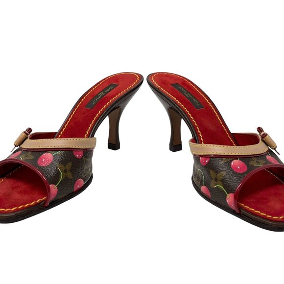 LOUIS VUITTON Vintage Monogram Cherry Sandals #35.5 Takashi Murakami [105150] - Picture 8 of 12